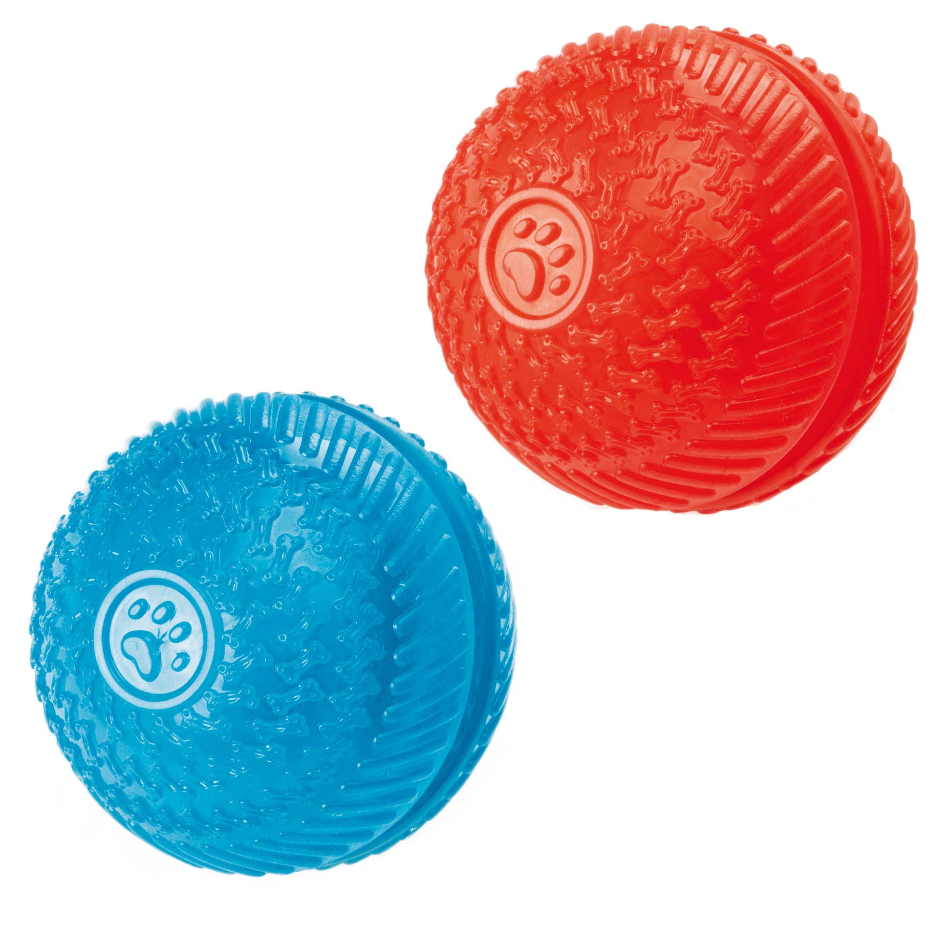 Gor Flex Squeak and Treat Ball - Blue Durable Rubber Interactive Dog Toy