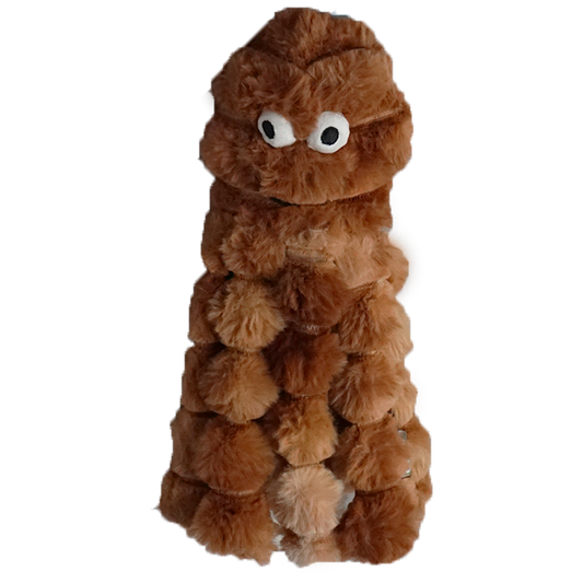 Gor Reef Baby Octopus Dog Toy - Brown No-Stuffing Plush with Squeakers