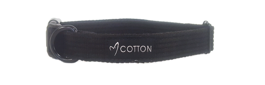 Gor Cotton Dog Collar in Beige - Small Size Soft Webbing Style